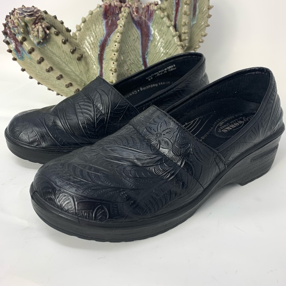 easy street Shoes - Easy Works by Easy Street Black Tooled Clogs